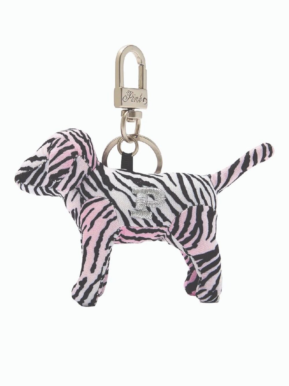 Victoria's Secret PINK Micro Dog Keychain Charm ZEBRA PRINT